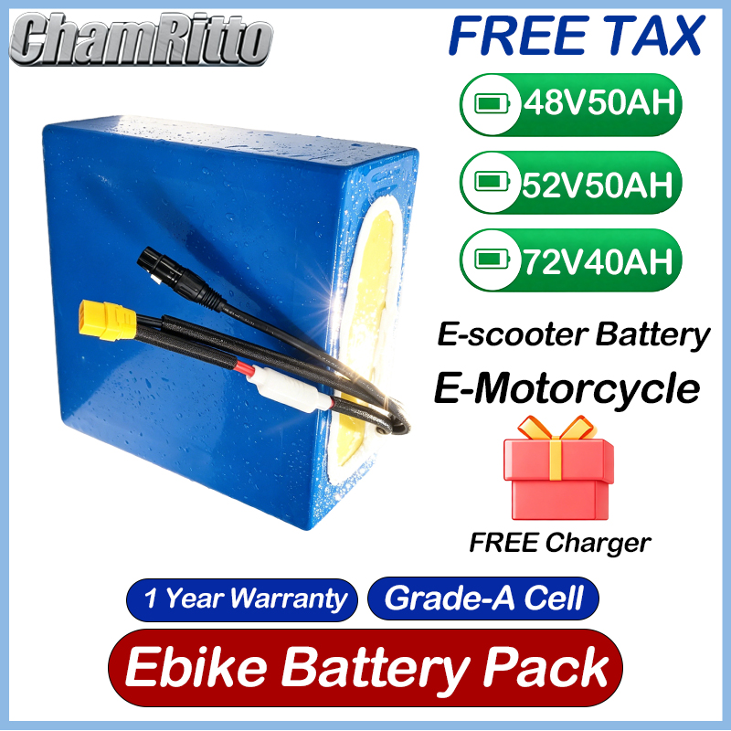 48V 52V 30ah 50ah Electric bik - đánh giá và giá 60V 50Ah Electric Scooter Battery