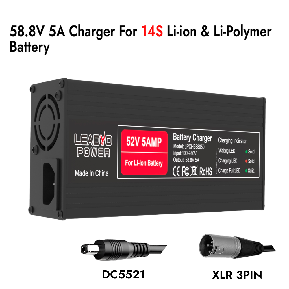 54.6V 58.8V 67.2V  5A Charger  - đánh giá và giá 84V 20A Smart Charger