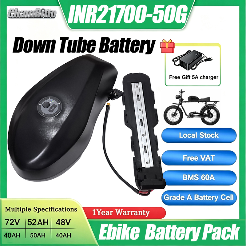 E Bike 48V 72V Down tube Batte - đánh giá và giá 72V 50Ah 21700 Lithium Battery