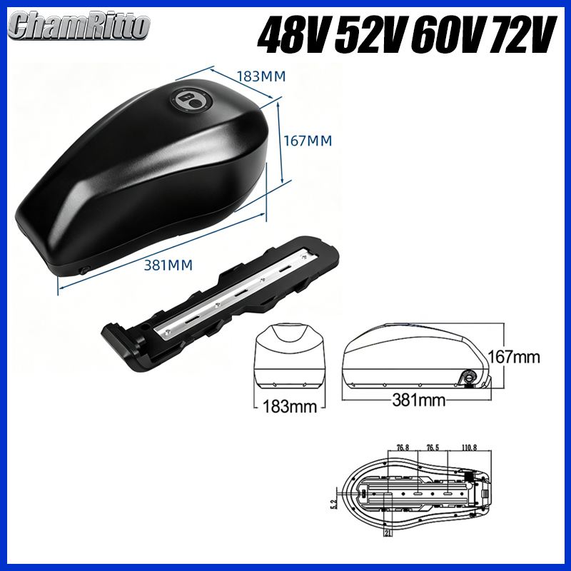 E Bike 48V 72V Down tube Batte - đánh giá và giá 72V 50Ah 21700 Lithium Battery