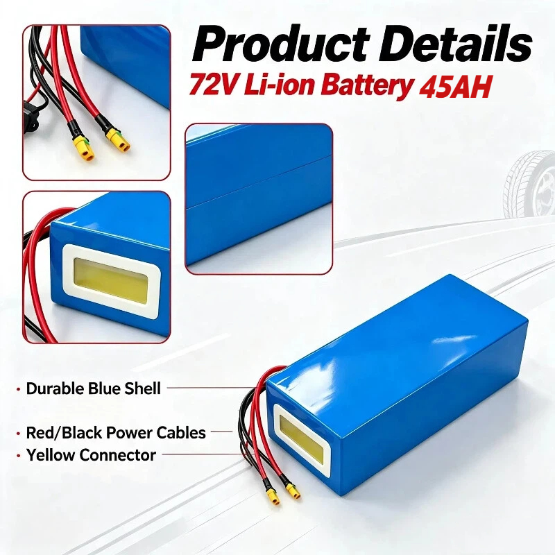 72V 45Ah Lithium Ion Triangle  - đánh giá và giá 72V 40Ah Lifepo4 Battery Pack