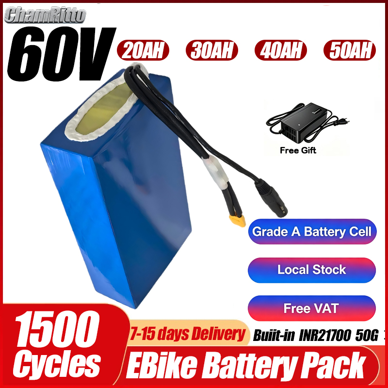 60V 1500W Electric Bicycle 20a - đánh giá và giá 60V 50Ah Electric Scooter Battery